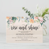 ラスティックな夕暮れの結婚式後ブランチ招待状カード 招待状 (スタンド正面)