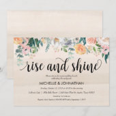 ラスティックな夕暮れの結婚式後ブランチ招待状カード 招待状 (正面/裏面)