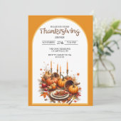 ラスティックな感謝祭の食事 招待状 (スタンド正面)