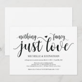 ラスティックな挙式の受付招待状カード 招待状 (正面/裏面)