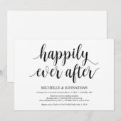 ラスティックな挙式後の招待状カード 招待状 (正面/裏面)