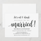 ラスティックな挙式後の招待状 招待状 (正面/裏面)