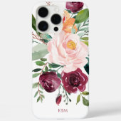 ラスティックな水彩ボタニカルモノグラム Case-Mate iPhoneケース (裏面)
