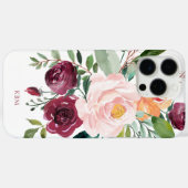 ラスティックな水彩ボタニカルモノグラム Case-Mate iPhoneケース (裏面 (横))