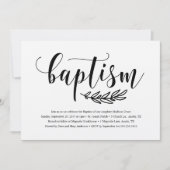 ラスティックな洗礼招待状 招待状 (正面)