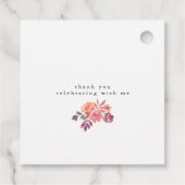 ラスティックな牡丹のエレガントなスクリプト ブライダルシャワー フェイバータグ (裏面)