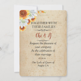 ラスティックな秋のウェディングカード招待状 招待状