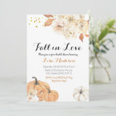 ラスティックな秋のパンプキンラブ ブライダルシャワー 招待状 (スタンド正面)