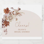 ラスティックな秋のブライダルシャワー ビールボトルラベル ビールラベル (シングルラベル)