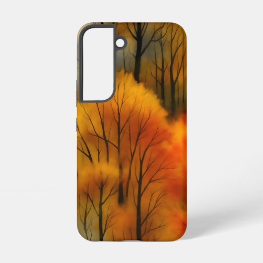 ラスティックな秋の森 - 秋の水彩画 SAMSUNG GALAXYケース (裏面)