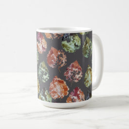 ラスティックな秋の落ち葉の水彩画 コーヒーマグカップ