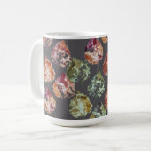ラスティックな秋の落ち葉の水彩画 コーヒーマグカップ (正面左)