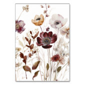 ラスティックな秋の野の花の席次表 テーブルナンバー (裏面)