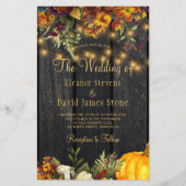 「ラスティックな秋の雰囲気をまとった、オールインワンのウェディング招待状」 チラシ (正面)