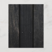 ラスティックな納屋の木材を使った予算に優しい照明 ウェディング招待状 チラシ (裏面)