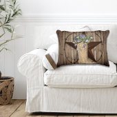 ラスティックな納屋の木材 ワイルドフラワー カウボーイ ウエスタンスター アクセントクッション