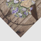 ラスティックな納屋の木材 ワイルドフラワー カウボーイ ウエスタンスター 薄葉紙 (詳細)