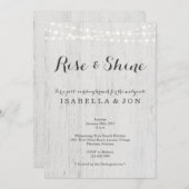 ラスティックな結婚式後のブランチ 朝のひととき 招待状 (正面/裏面)