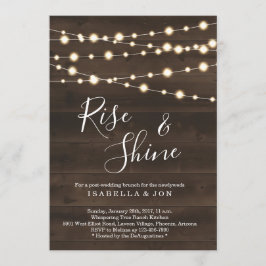 ラスティックな結婚式後のブランチ 朝のひととき 招待状