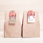 ラスティックな芍薬のエレガントなスクリプト ブライダルシャワー ギフトタグ