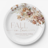 ラスティックな花のブライダルシャワーに恋して ペーパープレート (正面)