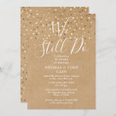 ラスティックな誓いの更新 私たちはいまだに ゴールドスター インビテーション (正面/裏面)