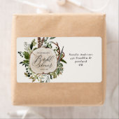 ラスティックな農家の納屋の植物学的な結婚前お茶会 ラベル (インサイチュ)