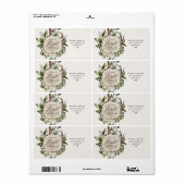 ラスティックな農家の納屋の植物学的な結婚前お茶会 ラベル (フルシート)