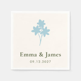 ラスティックな野の花の結婚式 オーダーメイド フラワー スタンダードカクテルナプキン