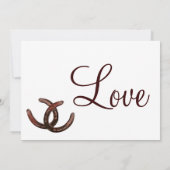 ラスティックな馬蹄形のカントリーウェディング招待状 招待状 (裏面)