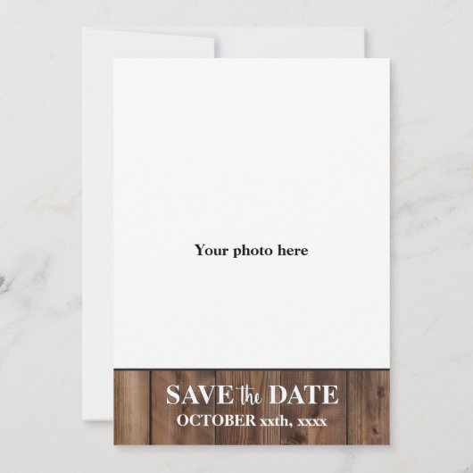 ラスティックな鹿の角がロマンチックなウェディングで記念日を保存しよう。 招待状 (裏面)