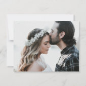 ラスティックな麻のハートの結婚式 Save The Date フォト セーブザデート (裏面)