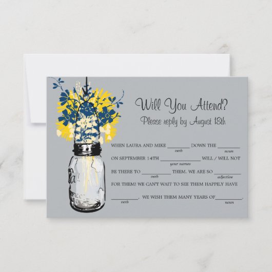 ラスティックな麻のビン ワイルドフラワー LIB RSVP (正面)