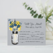 ラスティックな麻のビン ワイルドフラワー LIB RSVP (スタンド正面)