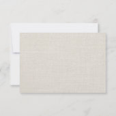 ラスティックな麻の実用瓶とワイルドフラワーの出欠確認カード 出欠カード (裏面)