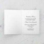 ラスティックな麻の実用瓶の新生児女の子の発表 案内状 (内部)