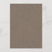 ラスティックな麻の結婚式詳細情報 エンクロージャーカード (裏面)