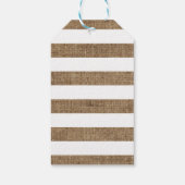 ラスティックな麻布 オータム フォール ベイビー シャワー サンクス ギフトタグ (裏面)