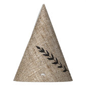 ラスティックな麻布 ブラック ライラックの葉 誕生日パーティー パーティーハット (左)