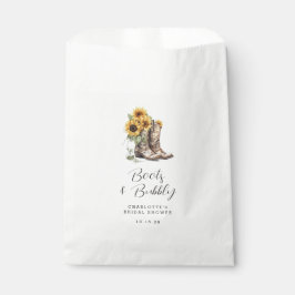 ラスティックひまわりブーツとバブル ブライズシャワー フェイバーバッグ