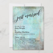 ラスティックアクア ジャストマリッジ アフターメリッジセレブレーション 招待状 (正面)