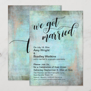 ラスティックアクア　私たち結婚しました　披露宴のみ 招待状