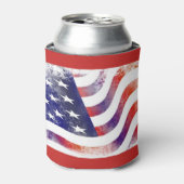 ラスティックアメリカ国旗 缶クーラー (缶正面)