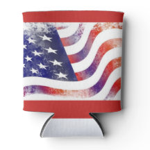 ラスティックアメリカ国旗 缶クーラー
