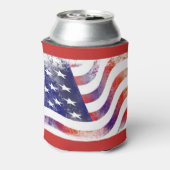 ラスティックアメリカ国旗 缶クーラー (缶裏面)