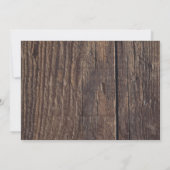 ラスティックイエローのひまわりと納屋の木の結婚式 招待状 (裏面)