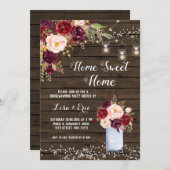 ラスティックウィンター引っ越し祝いパーティーパーティの招待状 招待状 (正面/裏面)