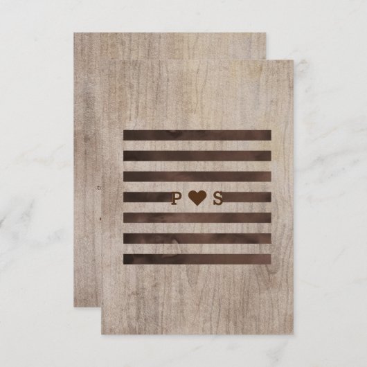 ラスティックウェディングインフォメーションカード 招待状 (正面/裏面)