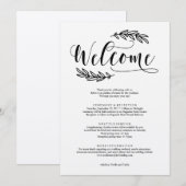 ラスティックウェディングウィークエンドウェルカムスケジュール (正面/裏面)