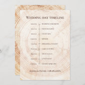 ラスティックウェディングツリーバークカスタムタイムライン プログラム (正面/裏面)